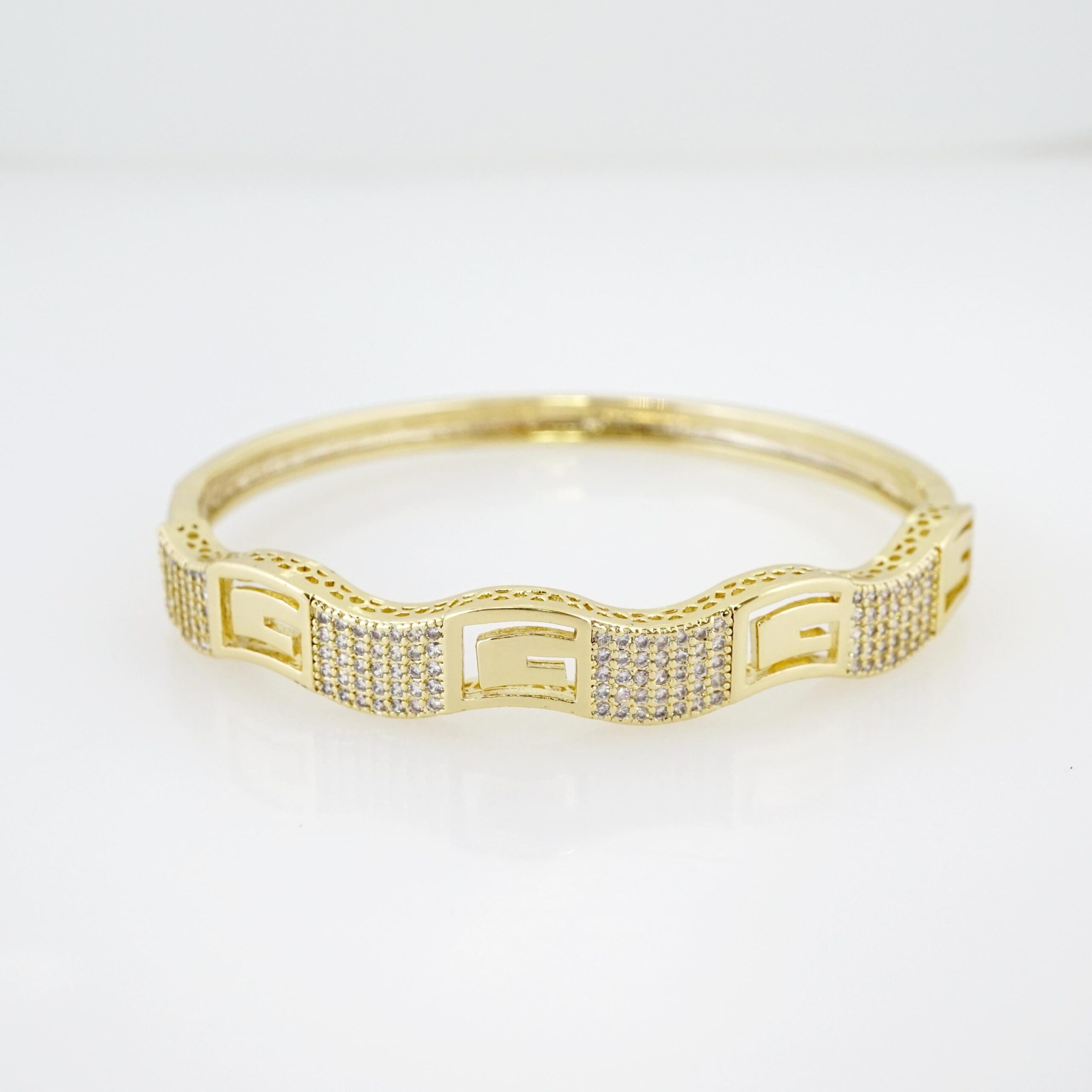 Pulso de Acero Bañado en Oro 14k - BA083