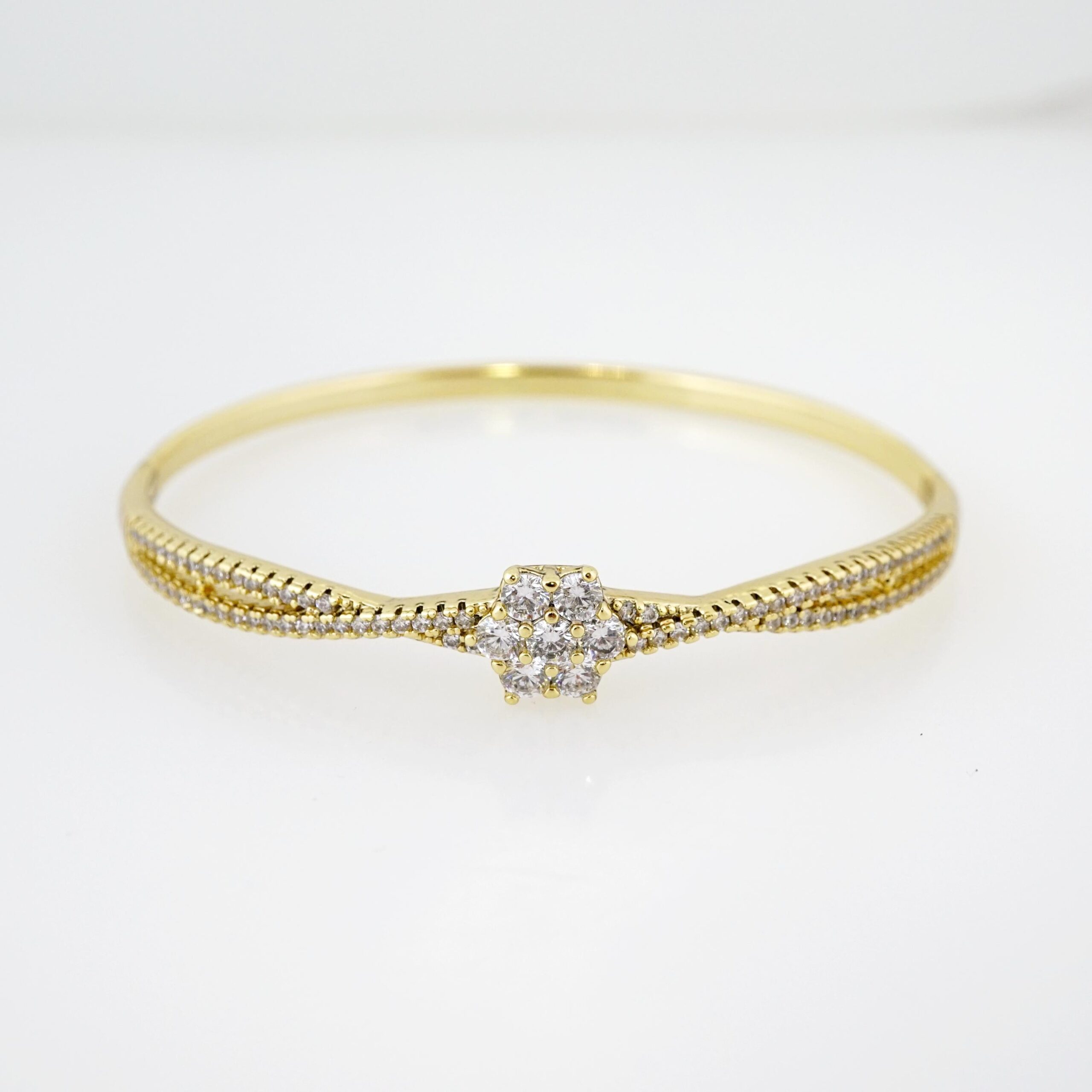 Pulso de Acero Bañado en Oro 14k - BA090