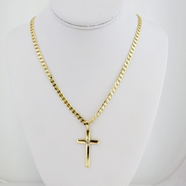 Cadena de Acero Bañada en Oro 14k – CH0189