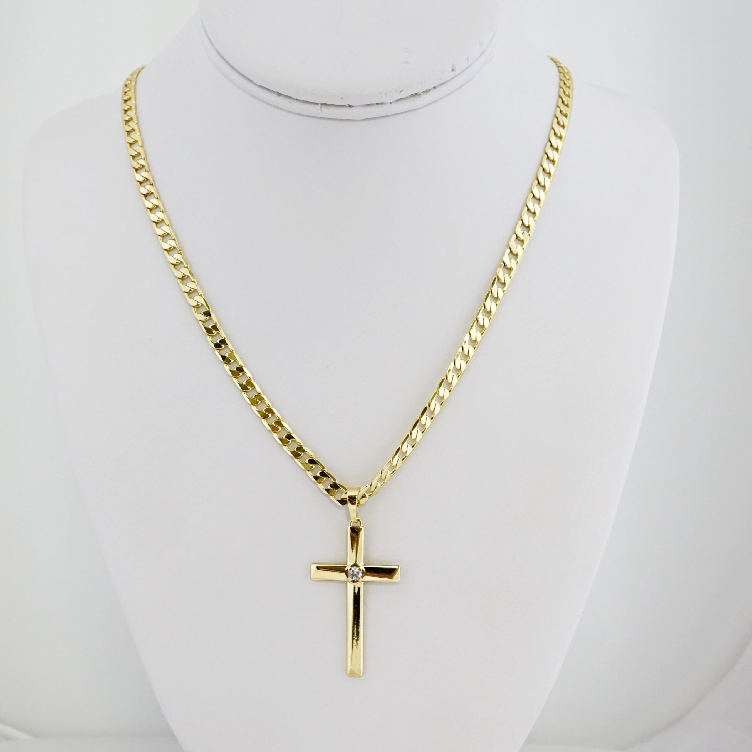 Cadena de Acero Bañada en Oro 14k – CH0189