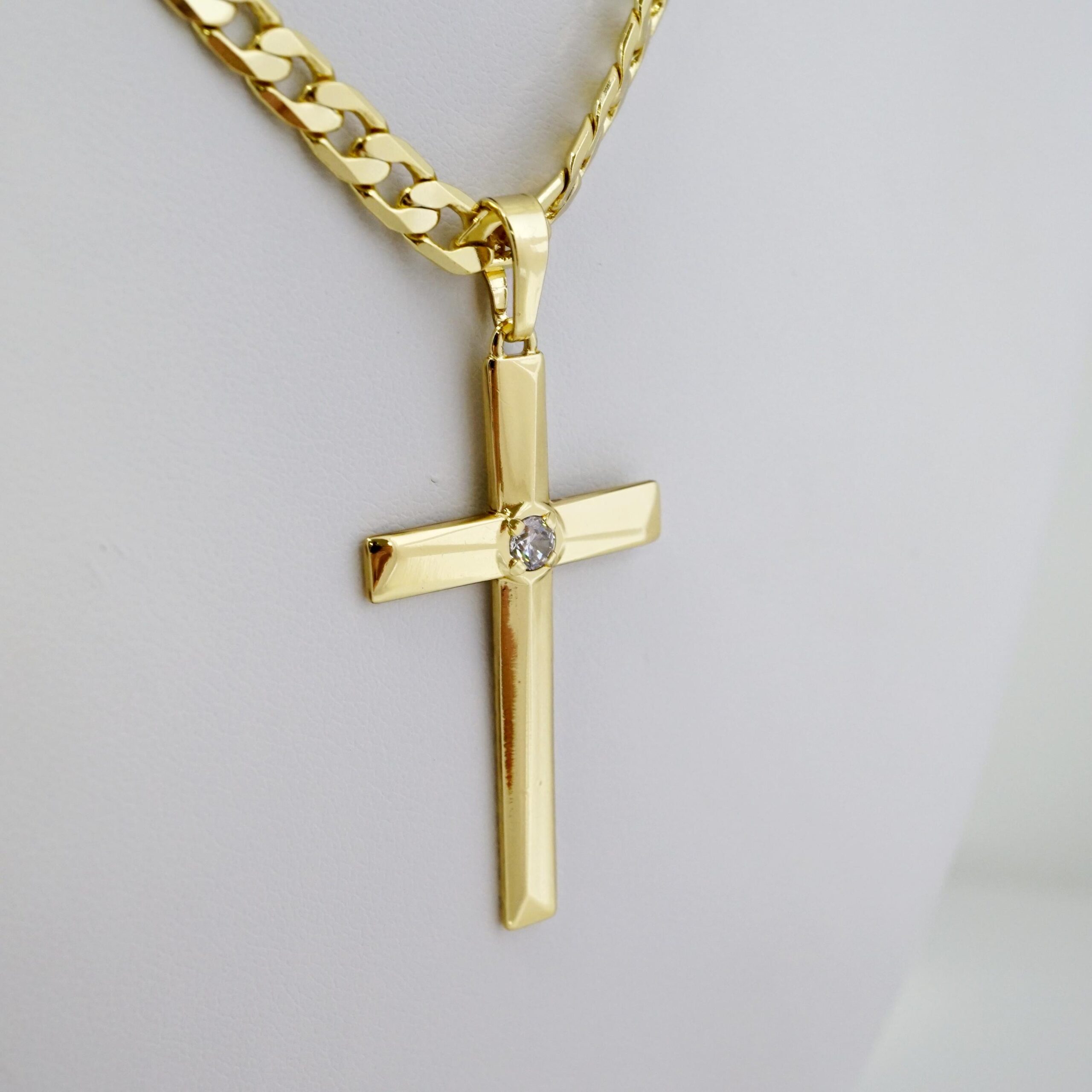 Cadena de Acero Bañada en Oro 14k – CH0189 - Imagen 2