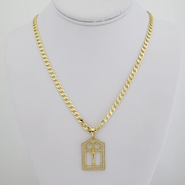 Cadena de Acero Bañada en Oro 14k – CH0187