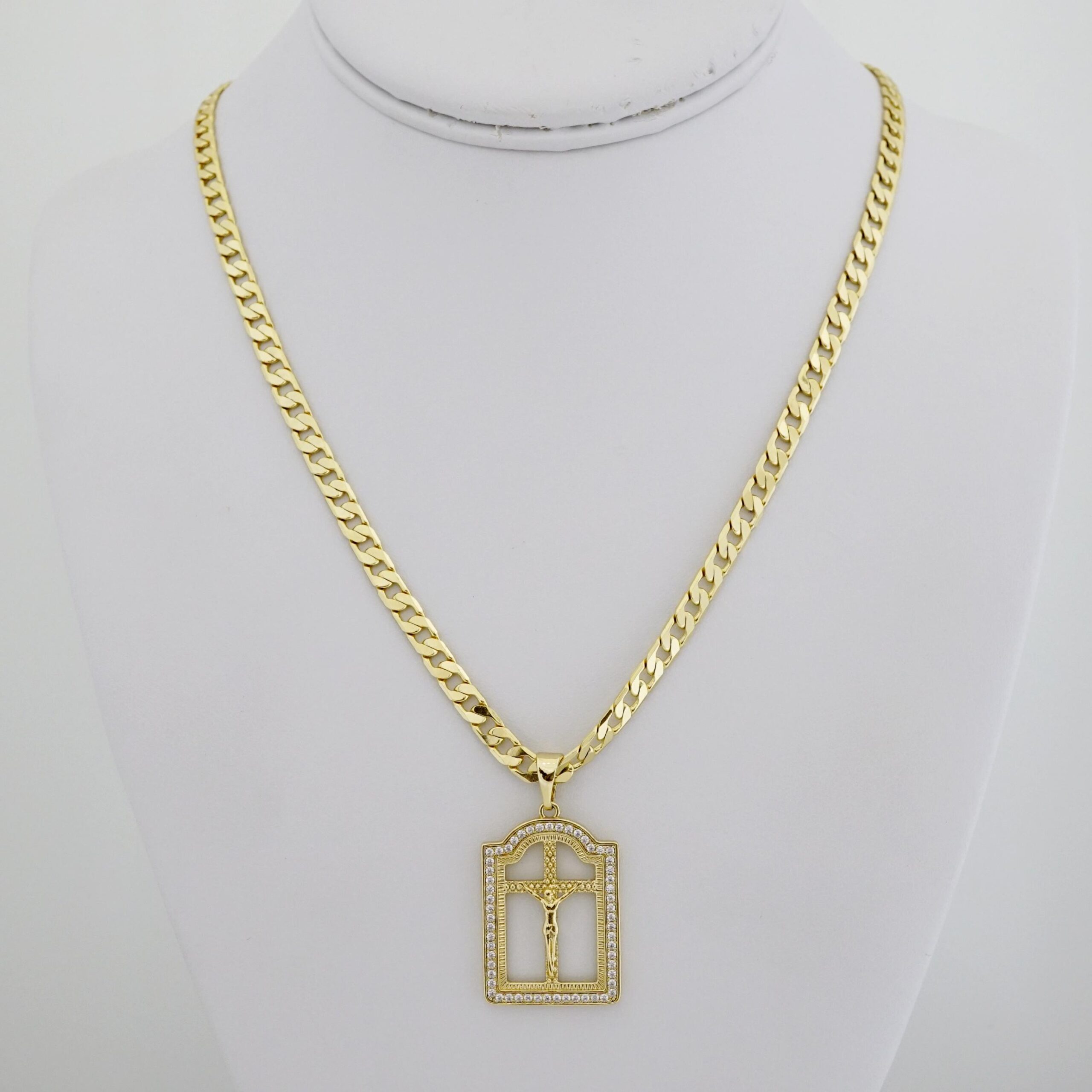 Cadena de Acero Bañada en Oro 14k – CH0187