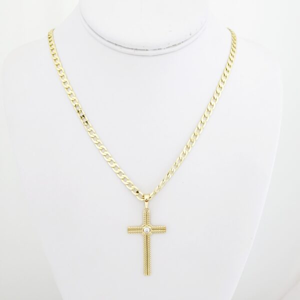 Cadena de Acero Bañada en Oro 14k – CH0184