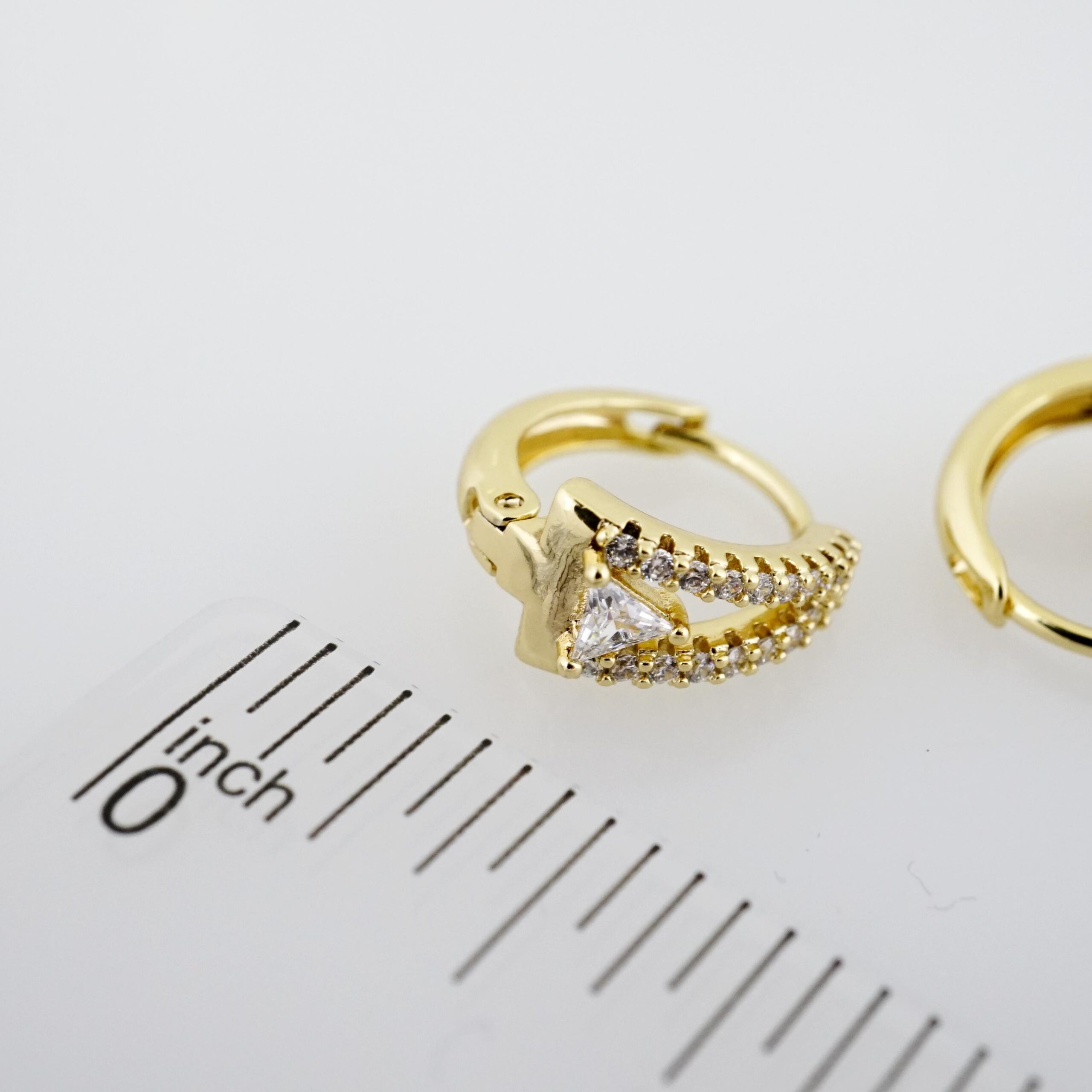 Arete de Acero Bañado en Oro 14k - EA474 - Imagen 3