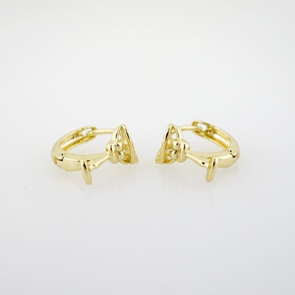 Arete de Acero Bañado en Oro 14k - EA471