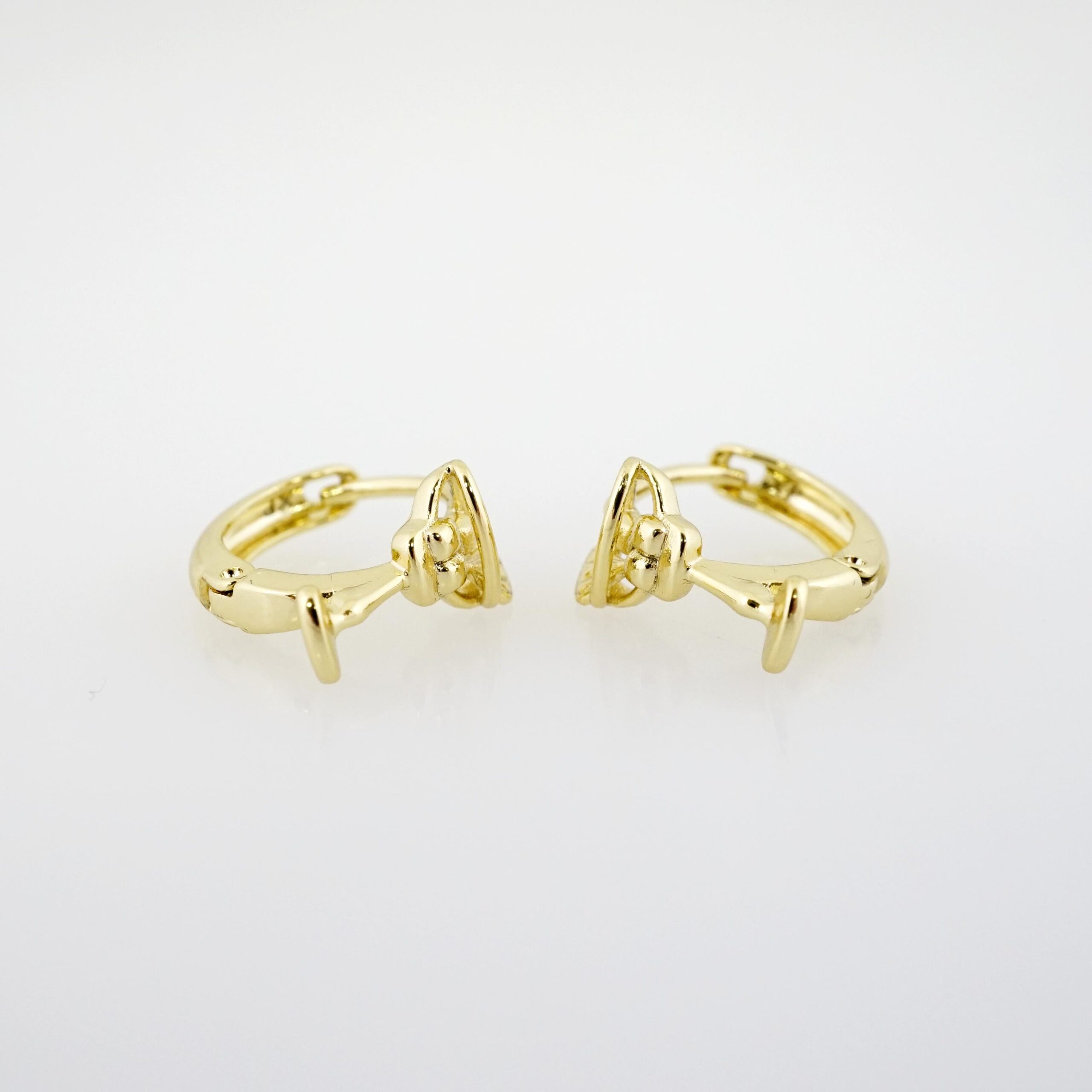 Arete de Acero Bañado en Oro 14k - EA471