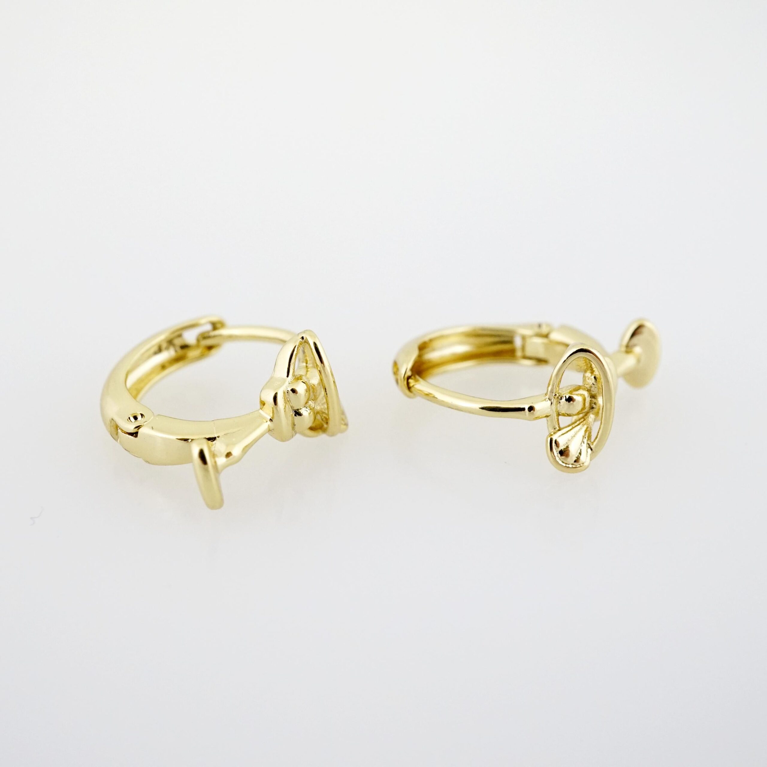 Arete de Acero Bañado en Oro 14k - EA471 - Imagen 2