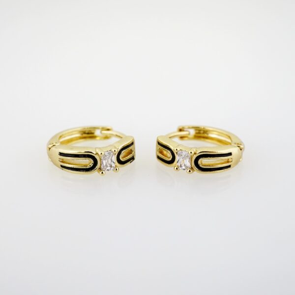 Arete de Acero Bañado en Oro 14k - EA475