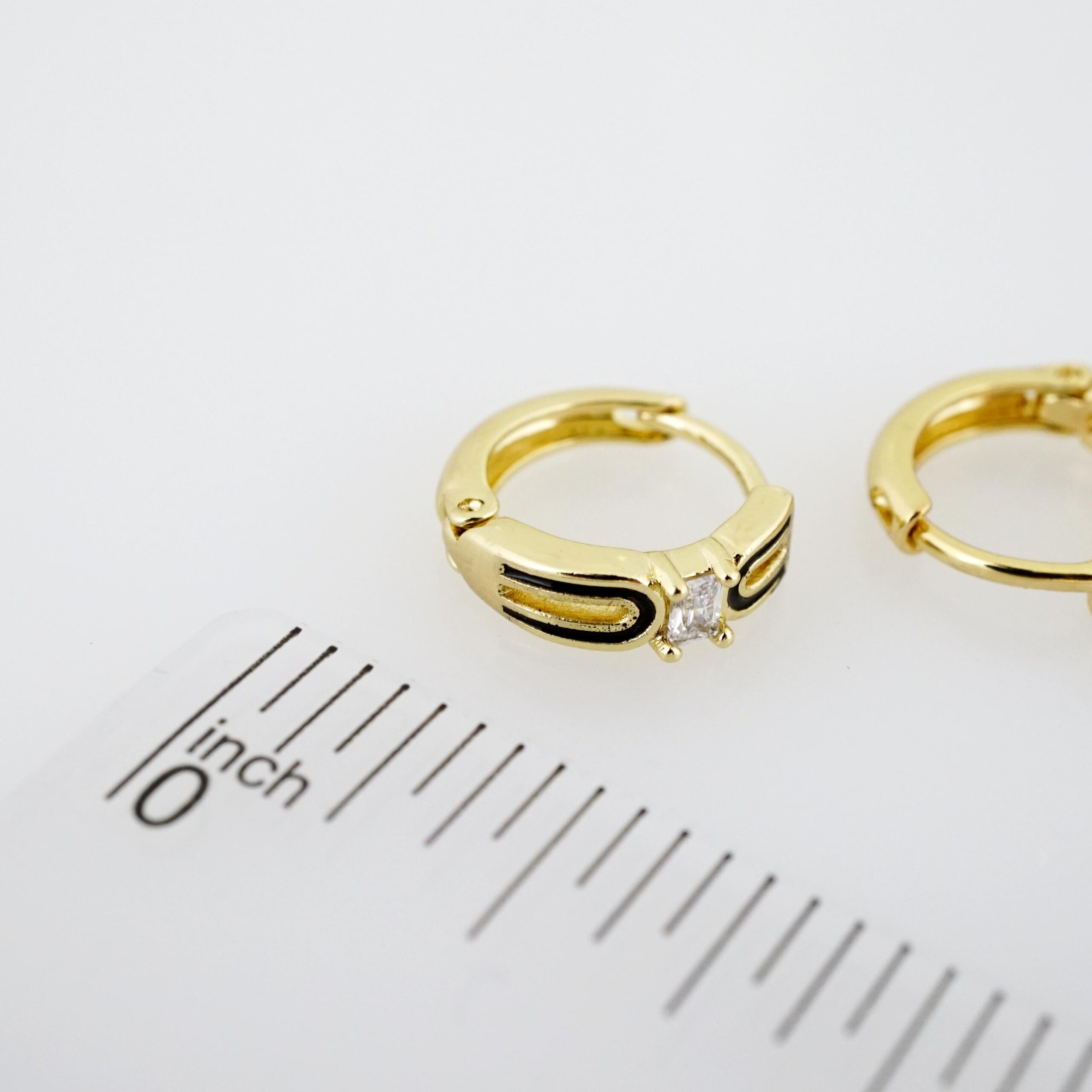 Arete de Acero Bañado en Oro 14k - EA475 - Imagen 3