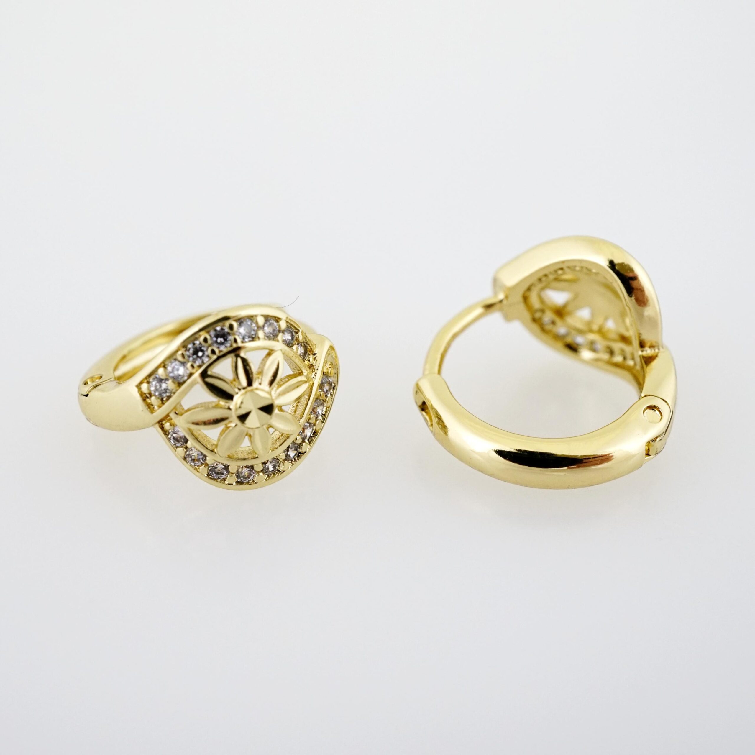 Arete de Acero Bañado en Oro 14k - EA479 - Imagen 2