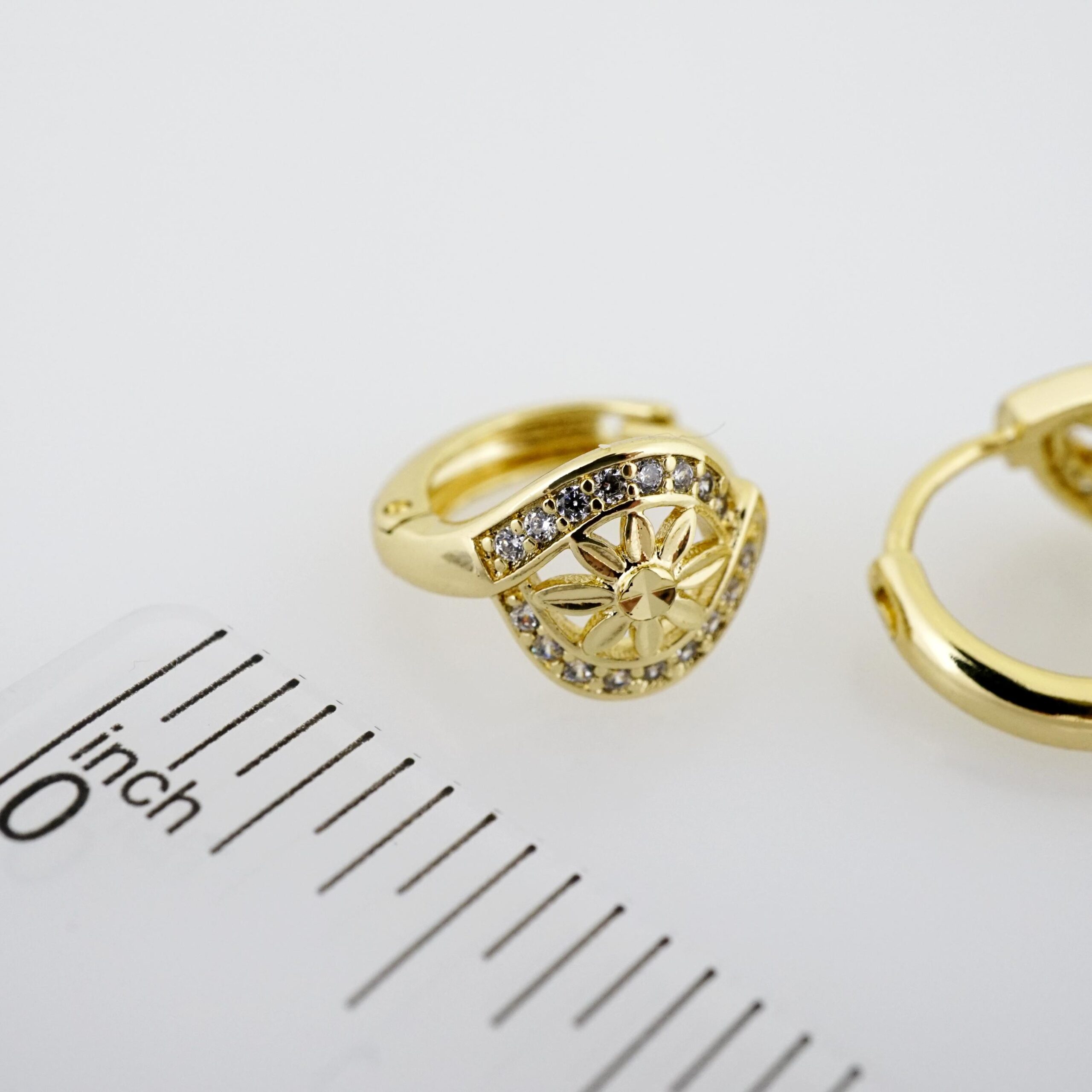 Arete de Acero Bañado en Oro 14k - EA479 - Imagen 3