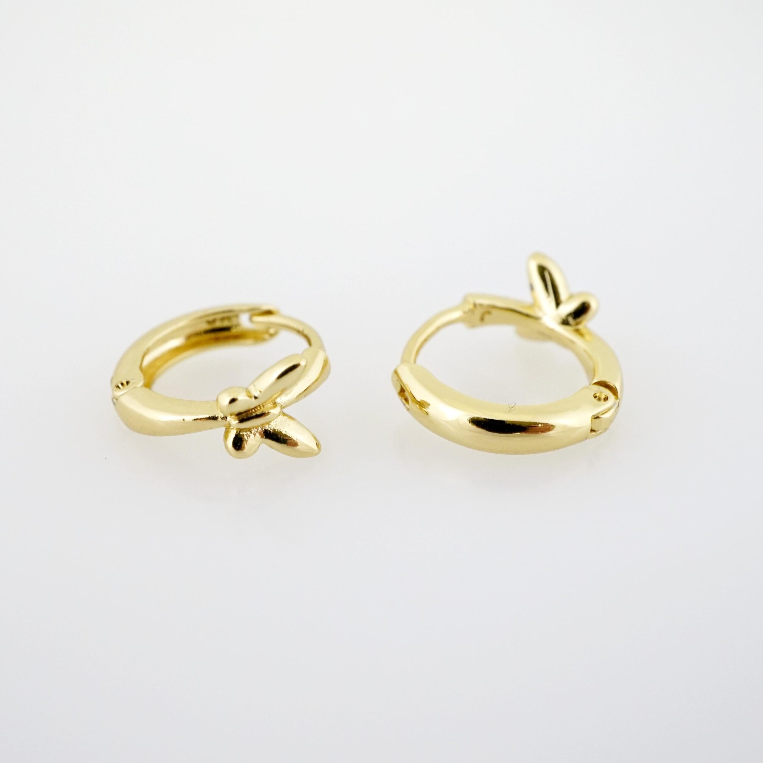 Arete de Acero Bañado en Oro 14k - EA477 - Imagen 2