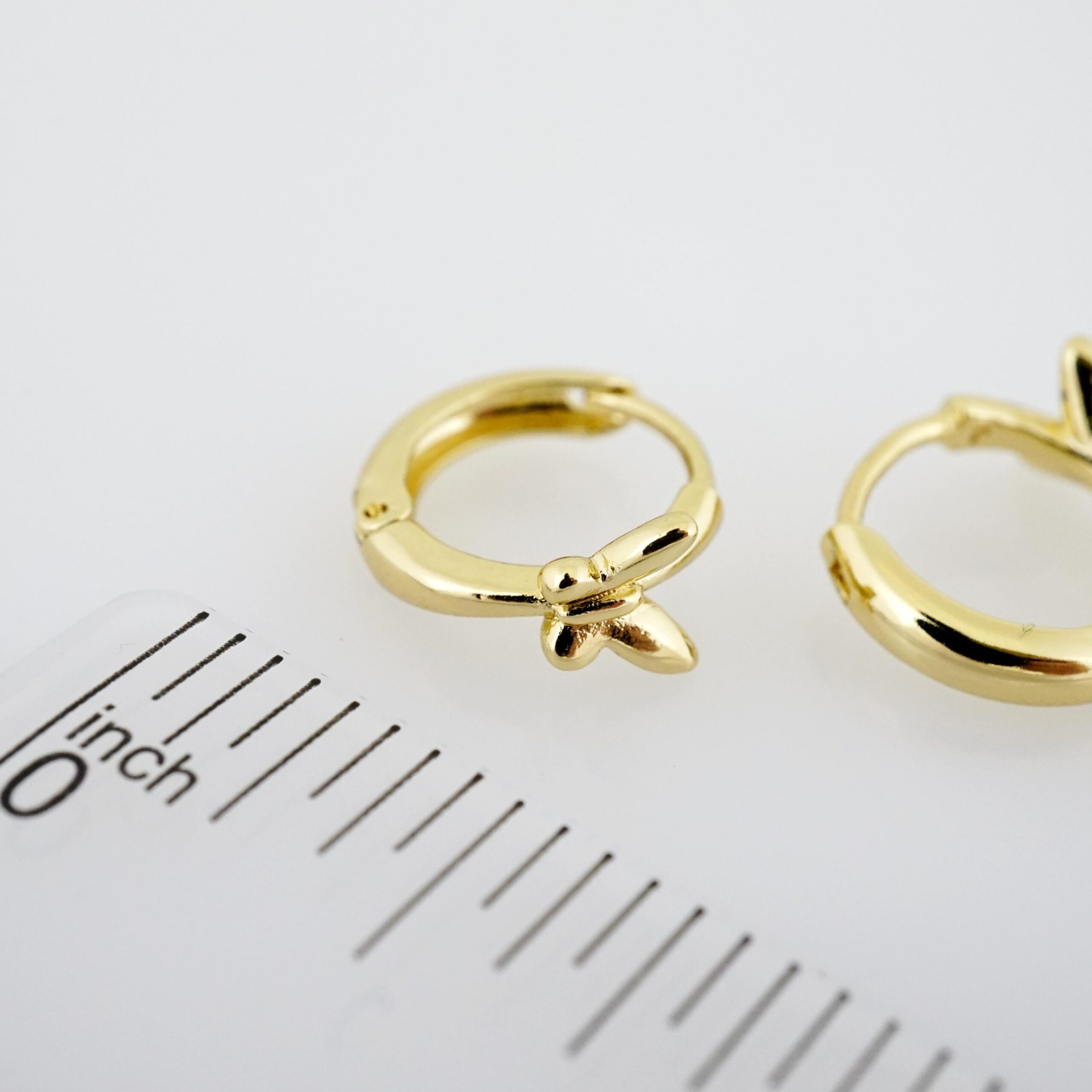 Arete de Acero Bañado en Oro 14k - EA477 - Imagen 3