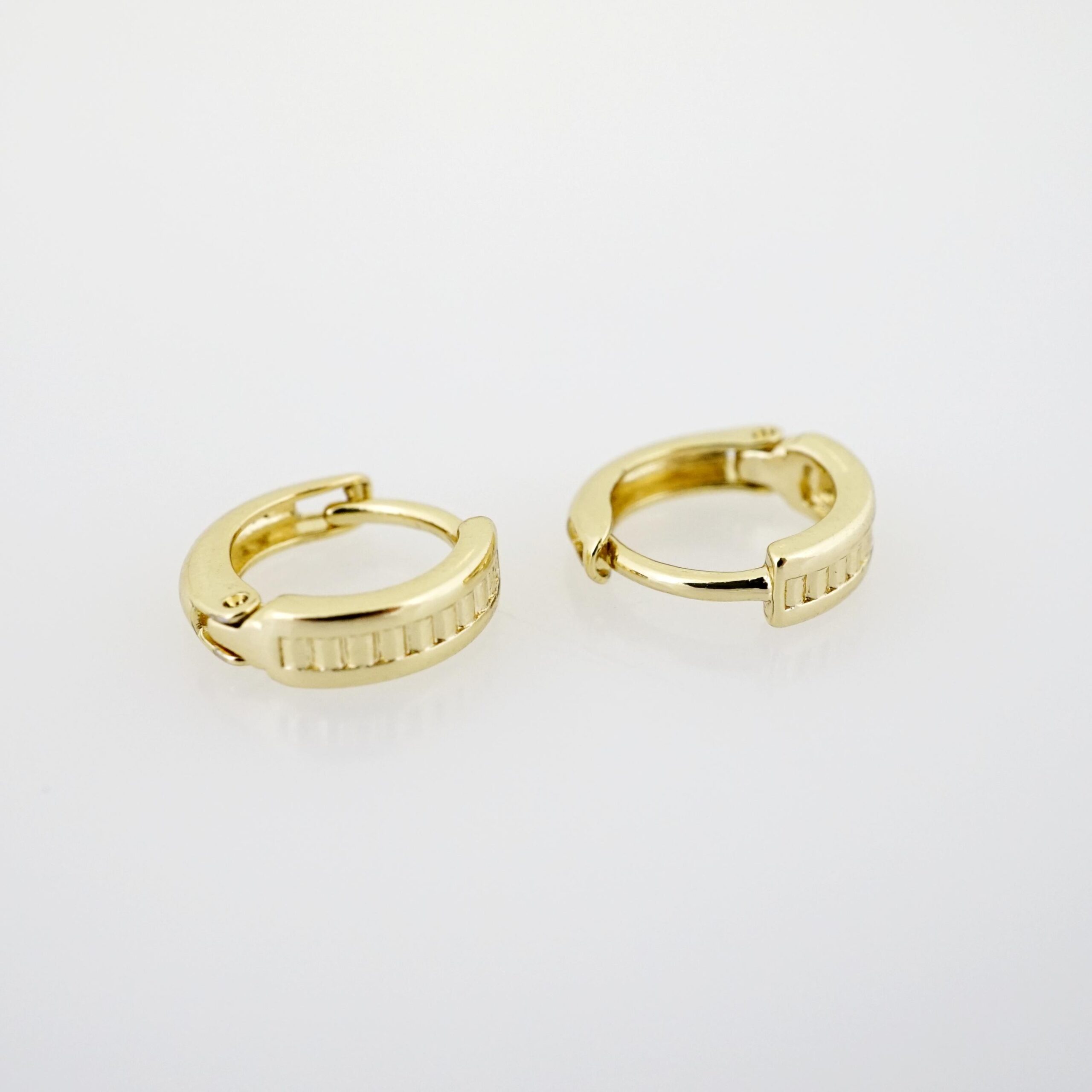 Arete de Acero Bañado en Oro 14k - EA465 - Imagen 2