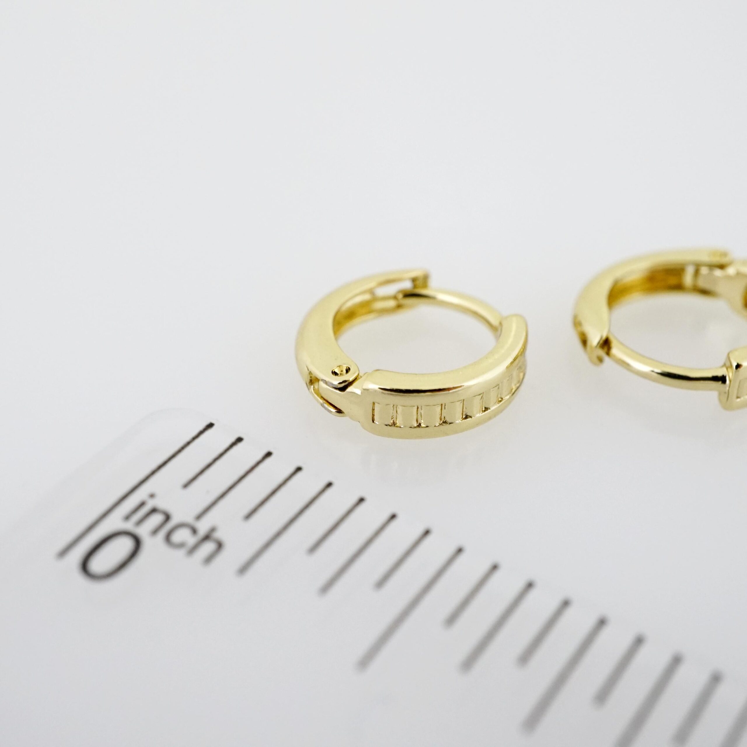 Arete de Acero Bañado en Oro 14k - EA465 - Imagen 3