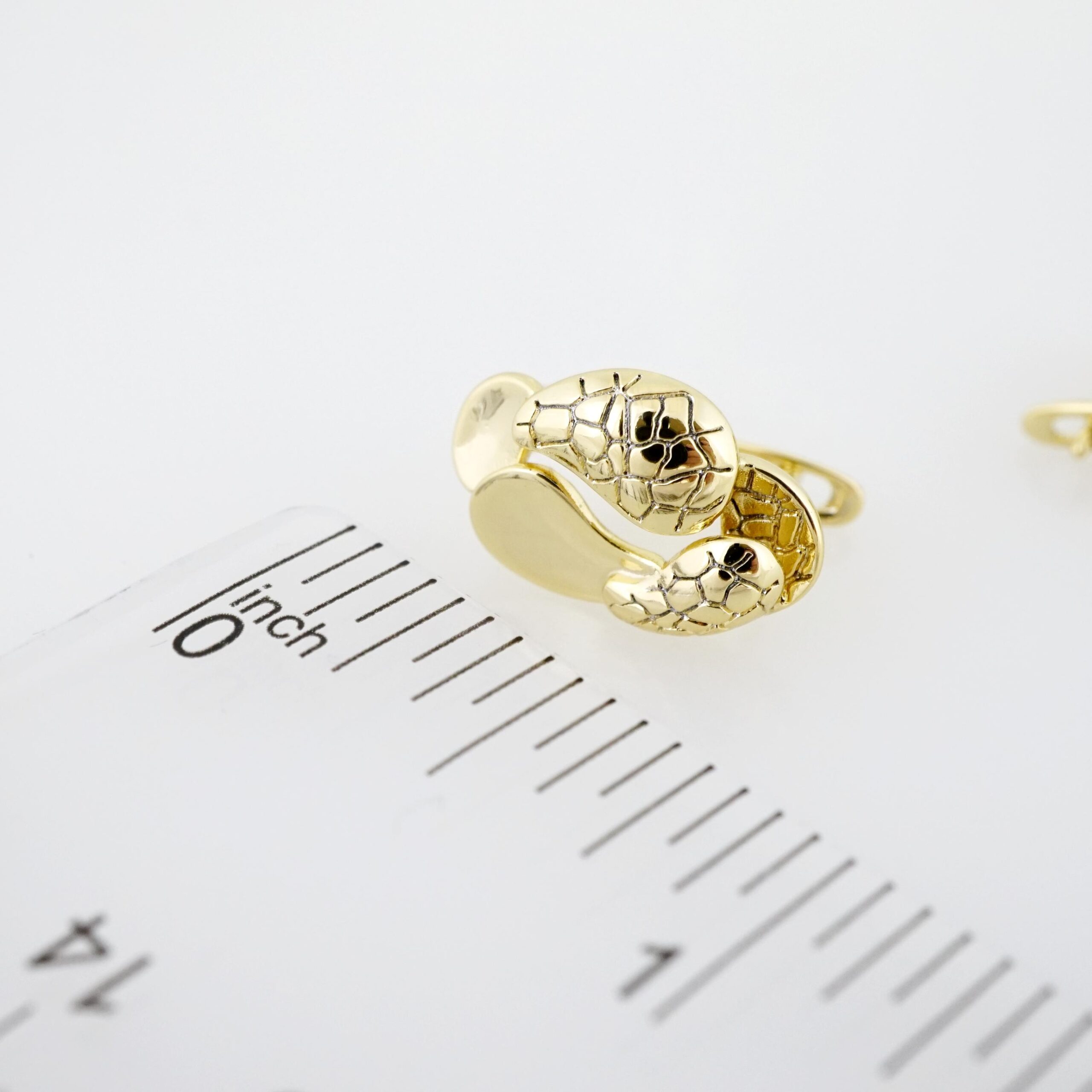 Arete de Acero Bañado en Oro 14k - EA300 - Imagen 3