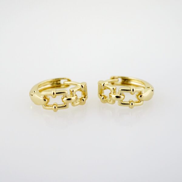 Arete de Acero Bañado en Oro 14k - EA462