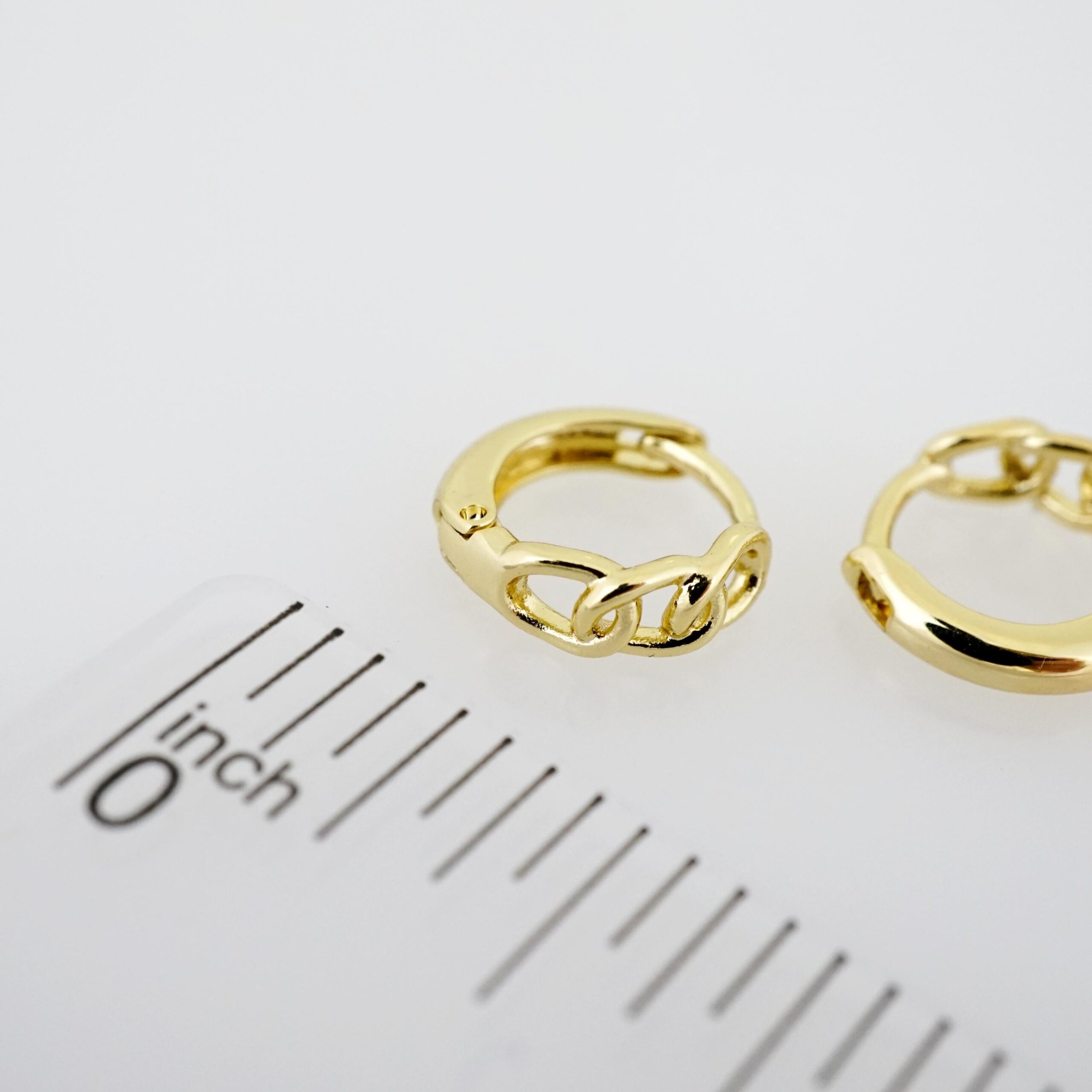 Arete de Acero Bañado en Oro 14k - EA456 - Imagen 3