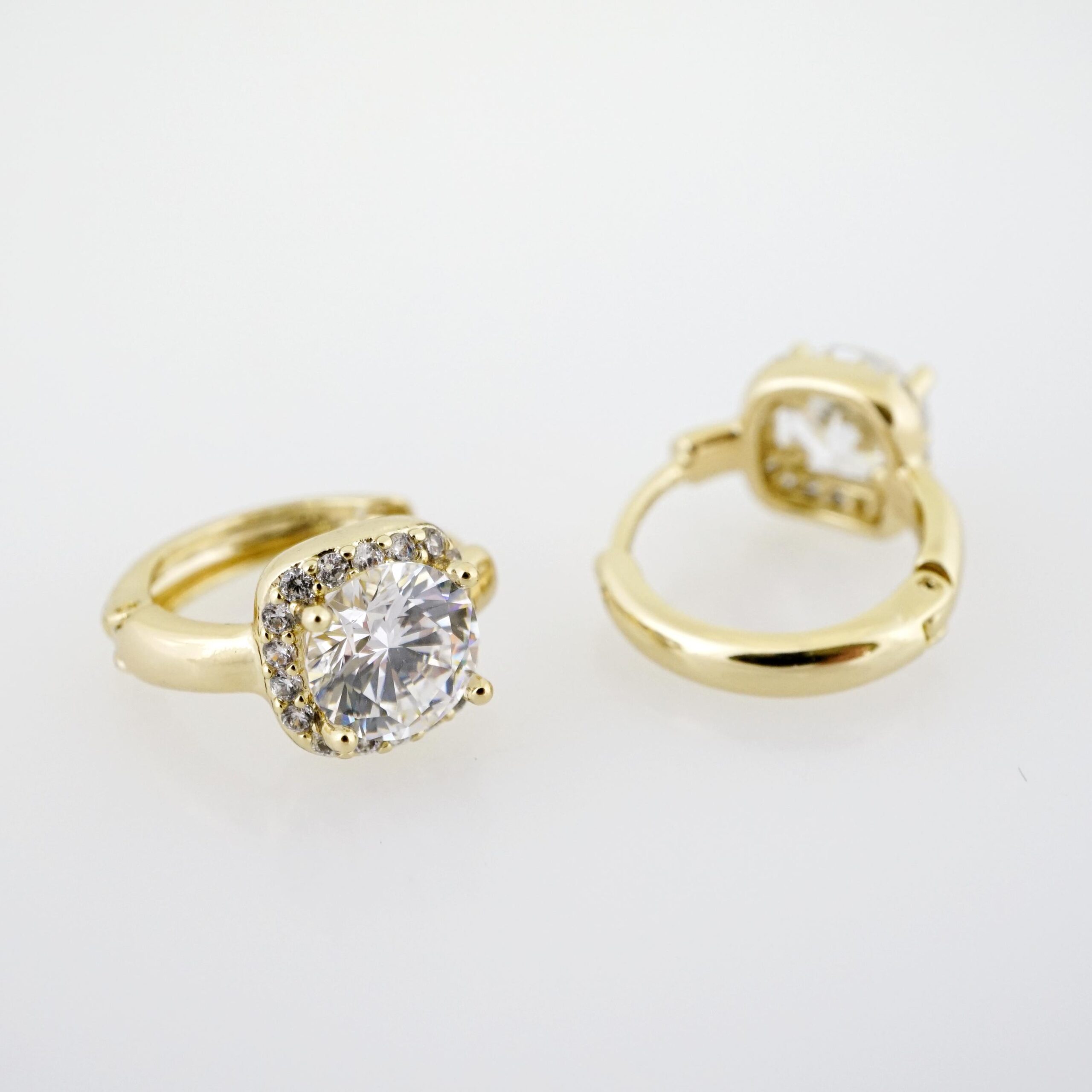 Arete de Acero Bañado en Oro 14k - EA446 - Imagen 2