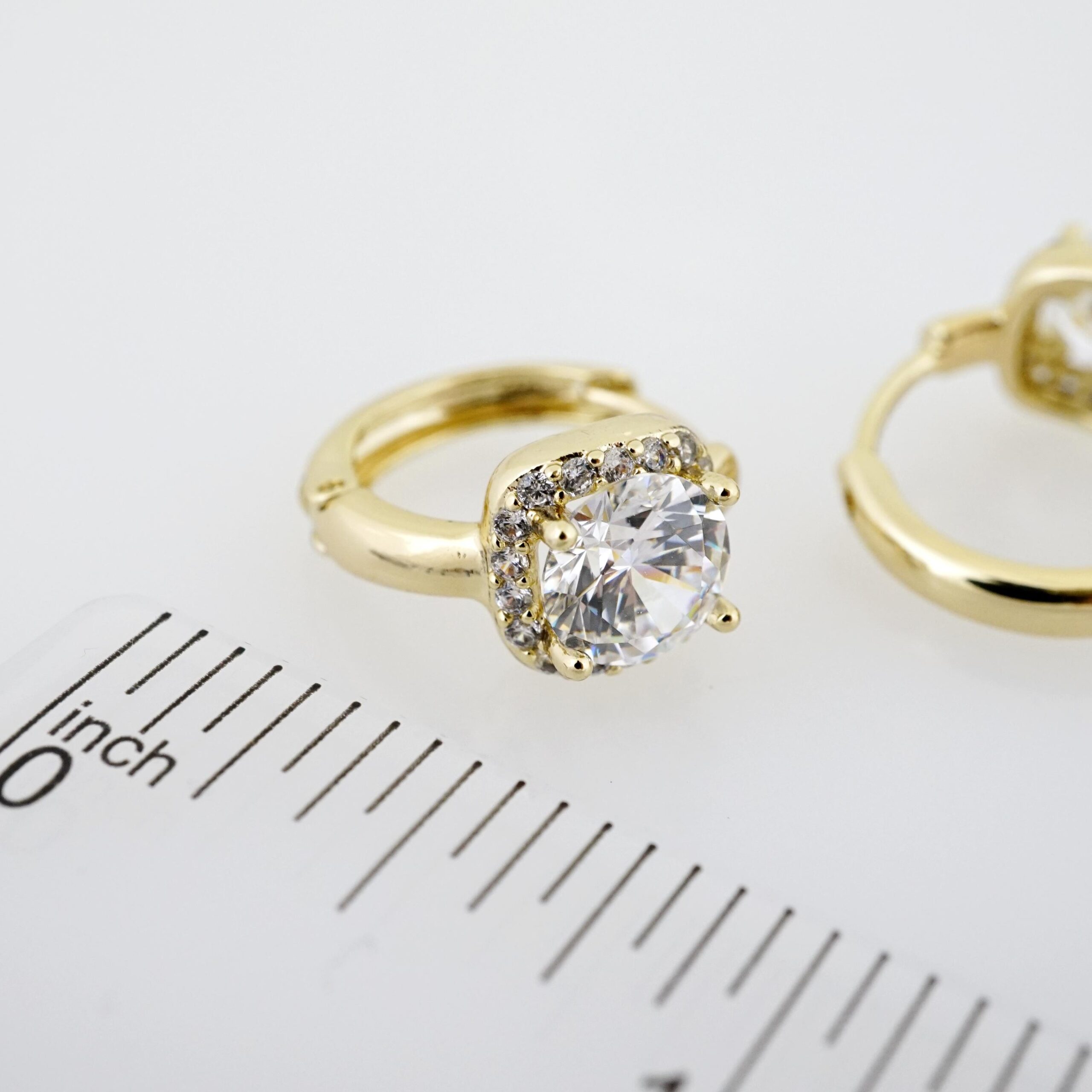 Arete de Acero Bañado en Oro 14k - EA446 - Imagen 3