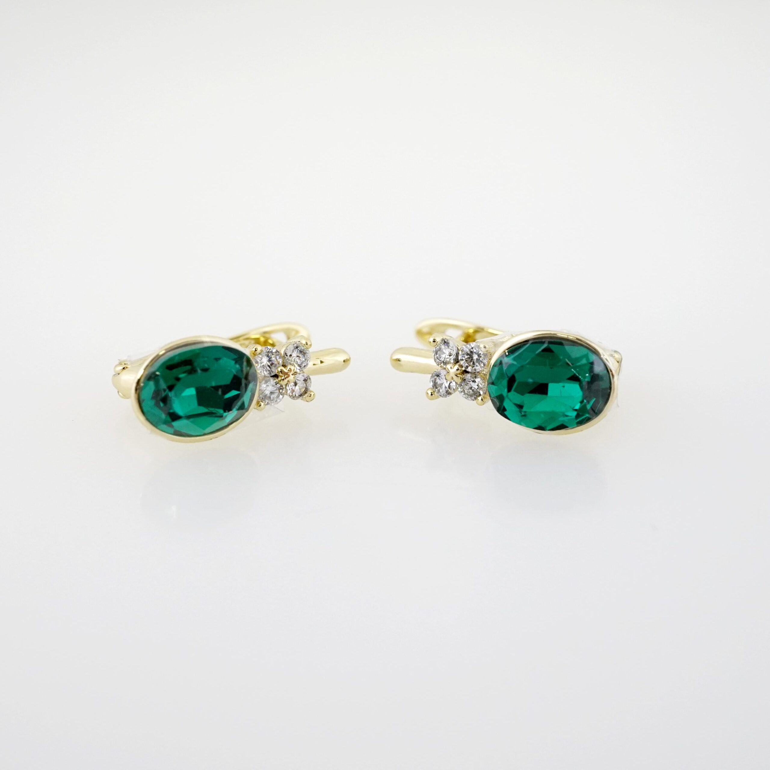 Arete de Acero Bañado en Oro 14k - EA449