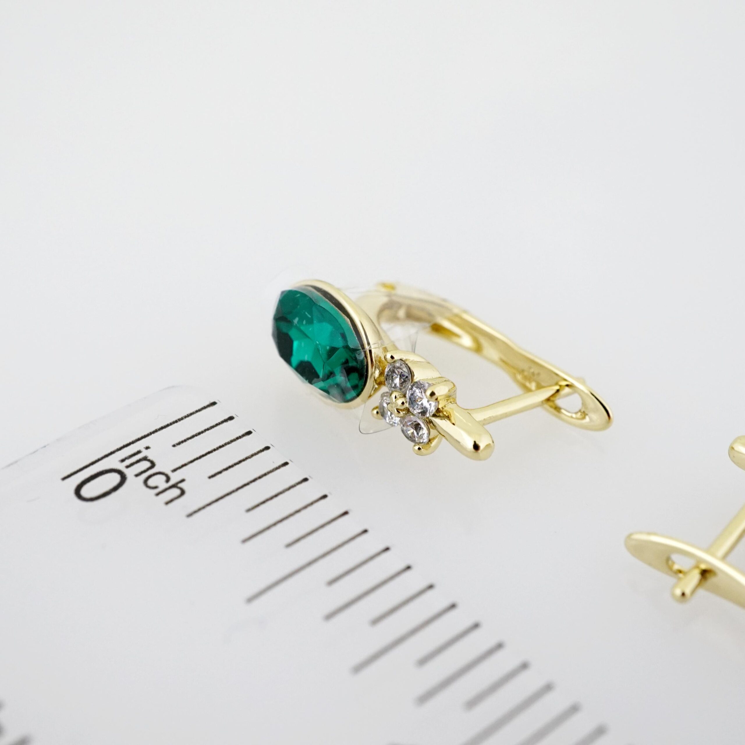 Arete de Acero Bañado en Oro 14k - EA449 - Imagen 3