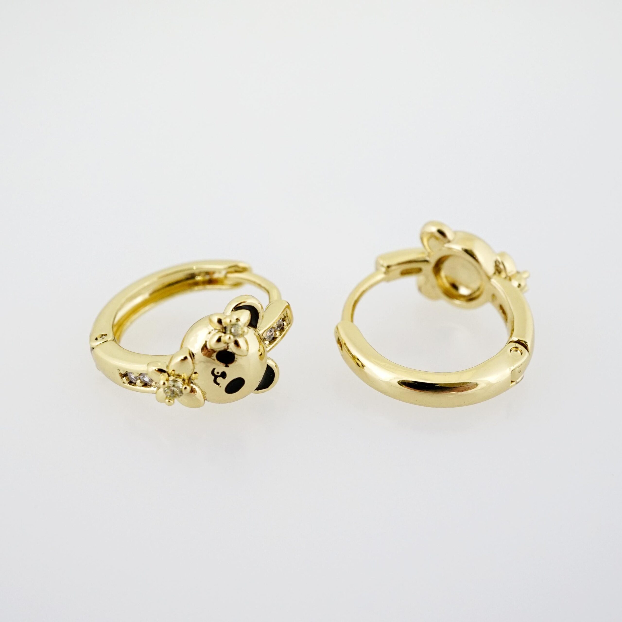 Arete de Acero Bañado en Oro 14k - EA459 - Imagen 2