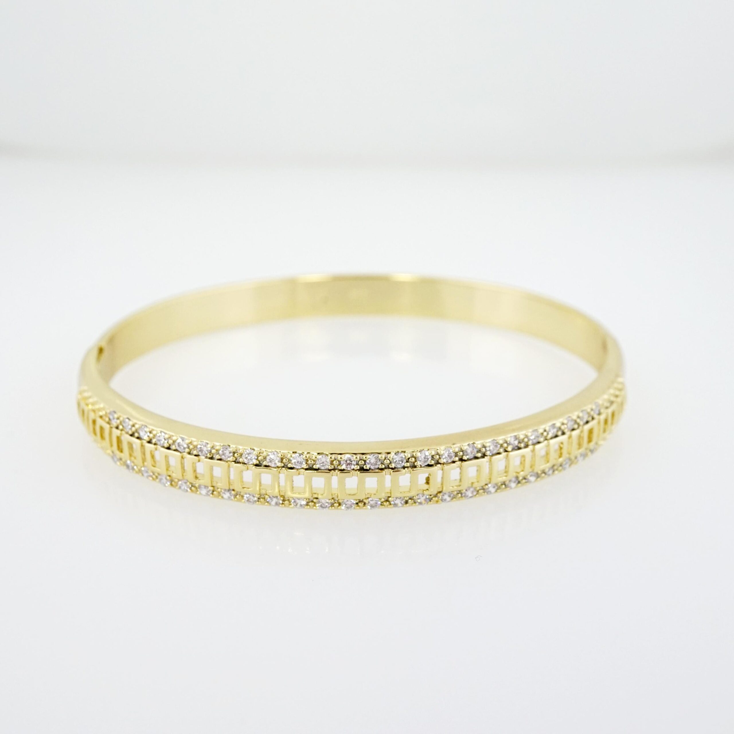 Pulso de Acero Bañado en Oro 14k - BA084