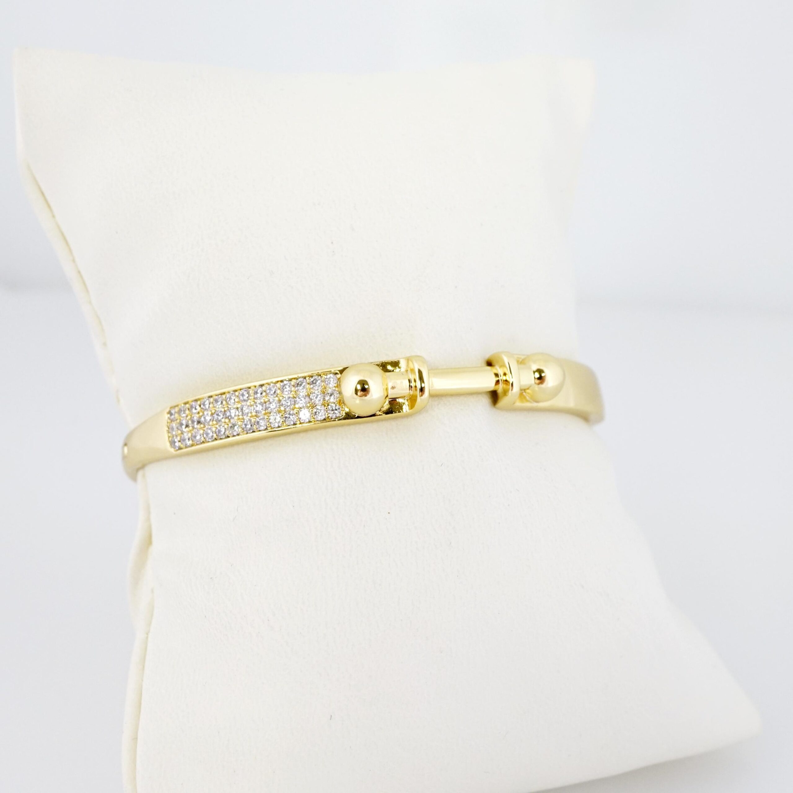 Pulso de Acero Bañado en Oro 14k - BA081 - Imagen 2