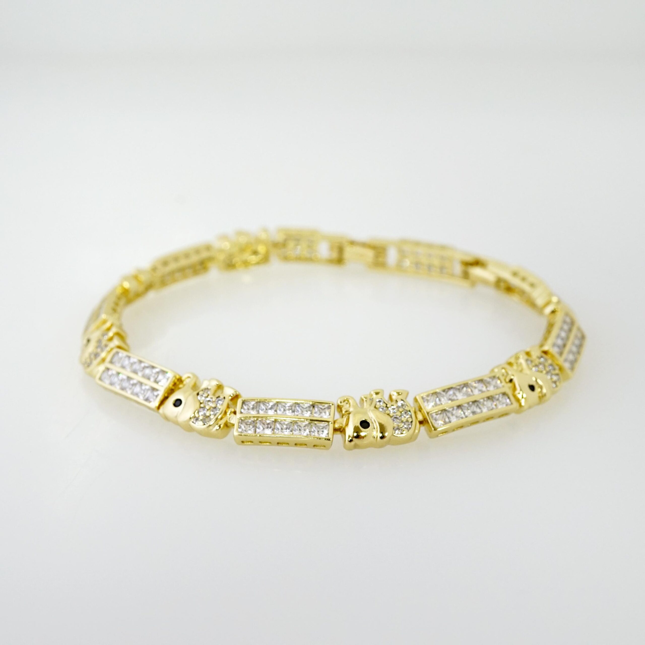 Brazalete de Acero Bañada en Oro 14k - BR0001