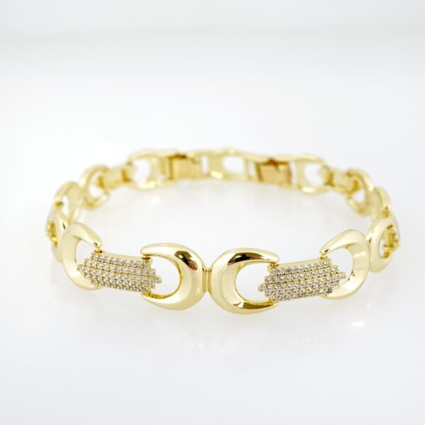Brazalete de Acero Bañada en Oro 14k - BR0002