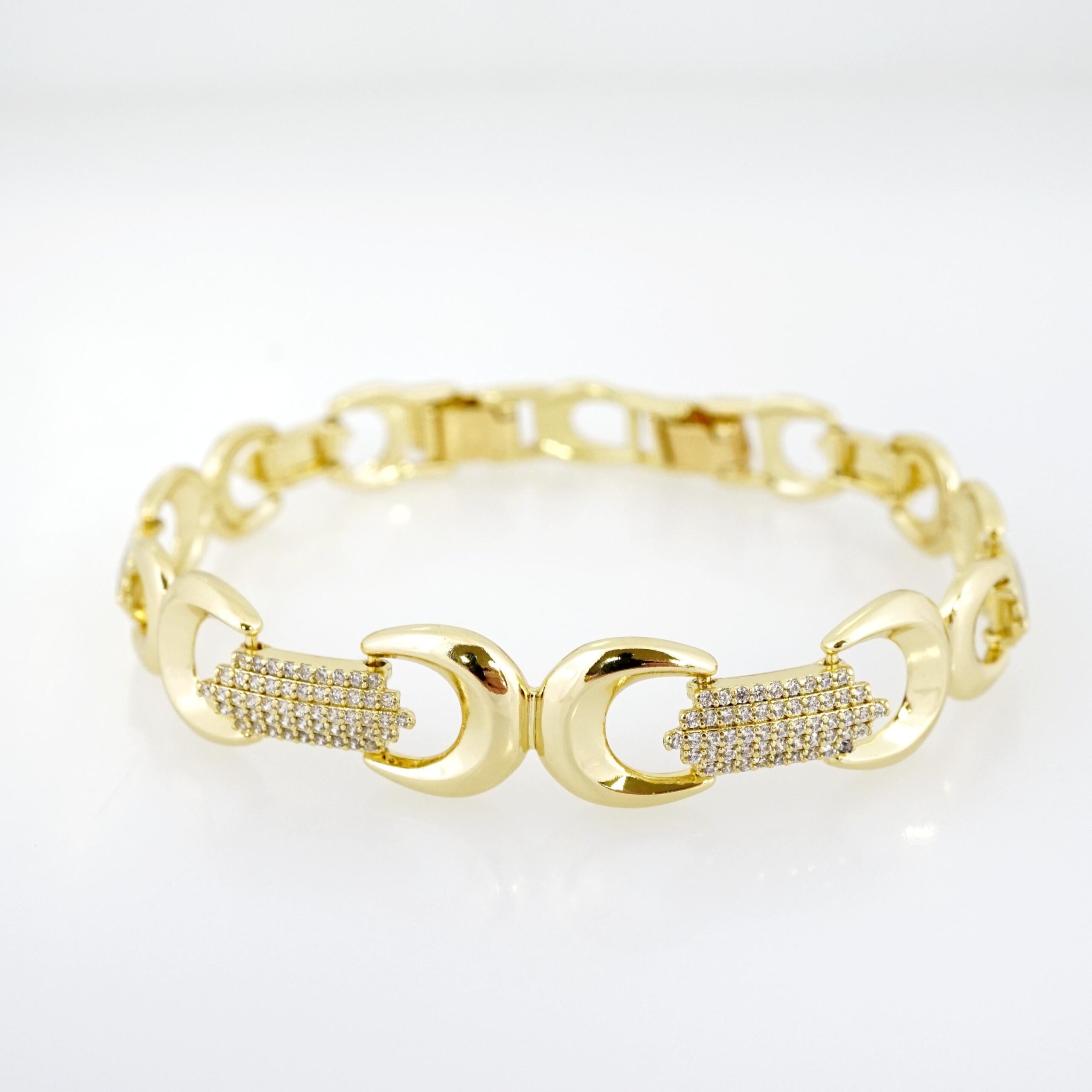 Brazalete de Acero Bañada en Oro 14k - BR0002