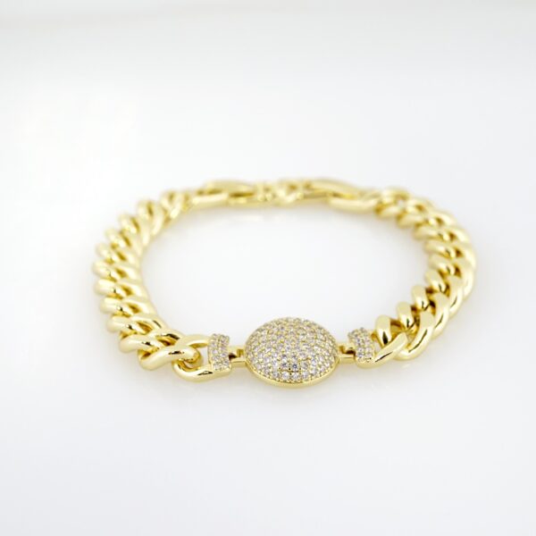 Brazalete de Acero Bañada en Oro 14k - BR0003