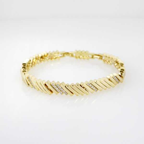 Brazalete de Acero Bañada en Oro 14k - BR0005
