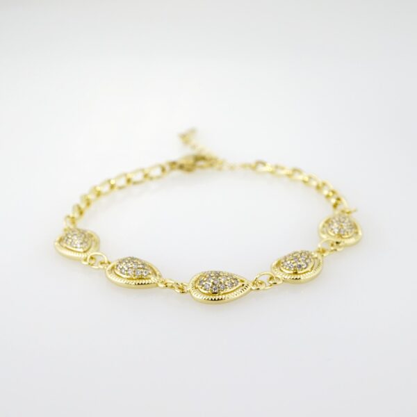Brazalete de Acero Bañada en Oro 14k - BR0006