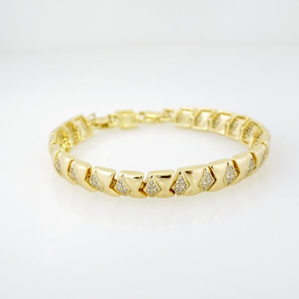 Brazalete de Acero Bañada en Oro 14k - BR0007