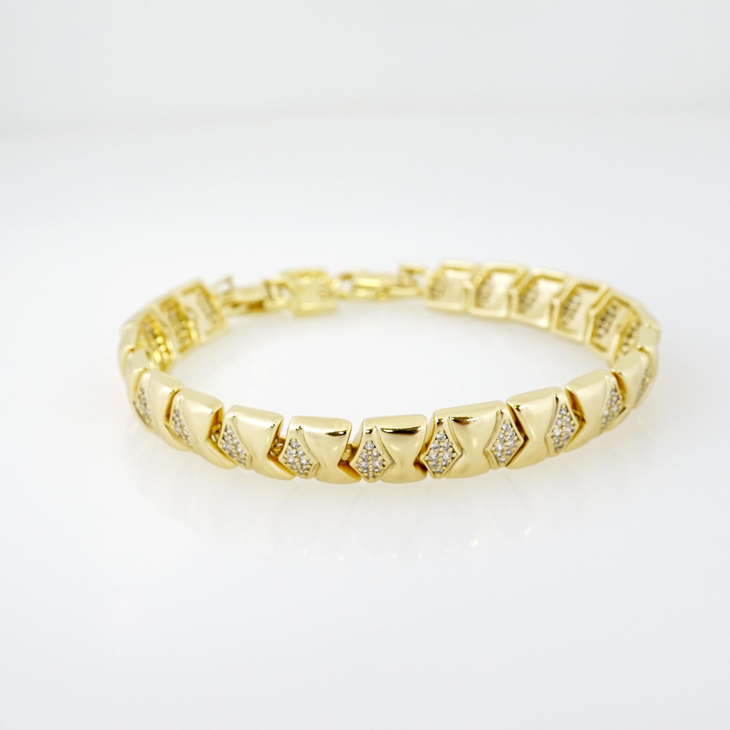 Brazalete de Acero Bañada en Oro 14k - BR0007