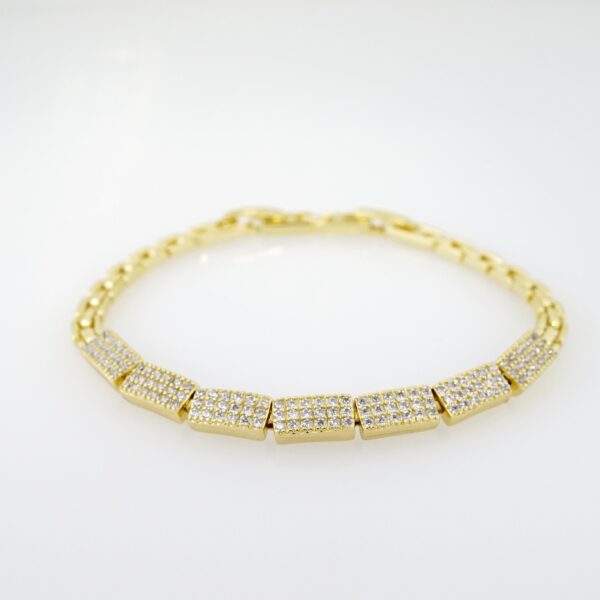 Brazalete de Acero Bañada en Oro 14k - BR0008