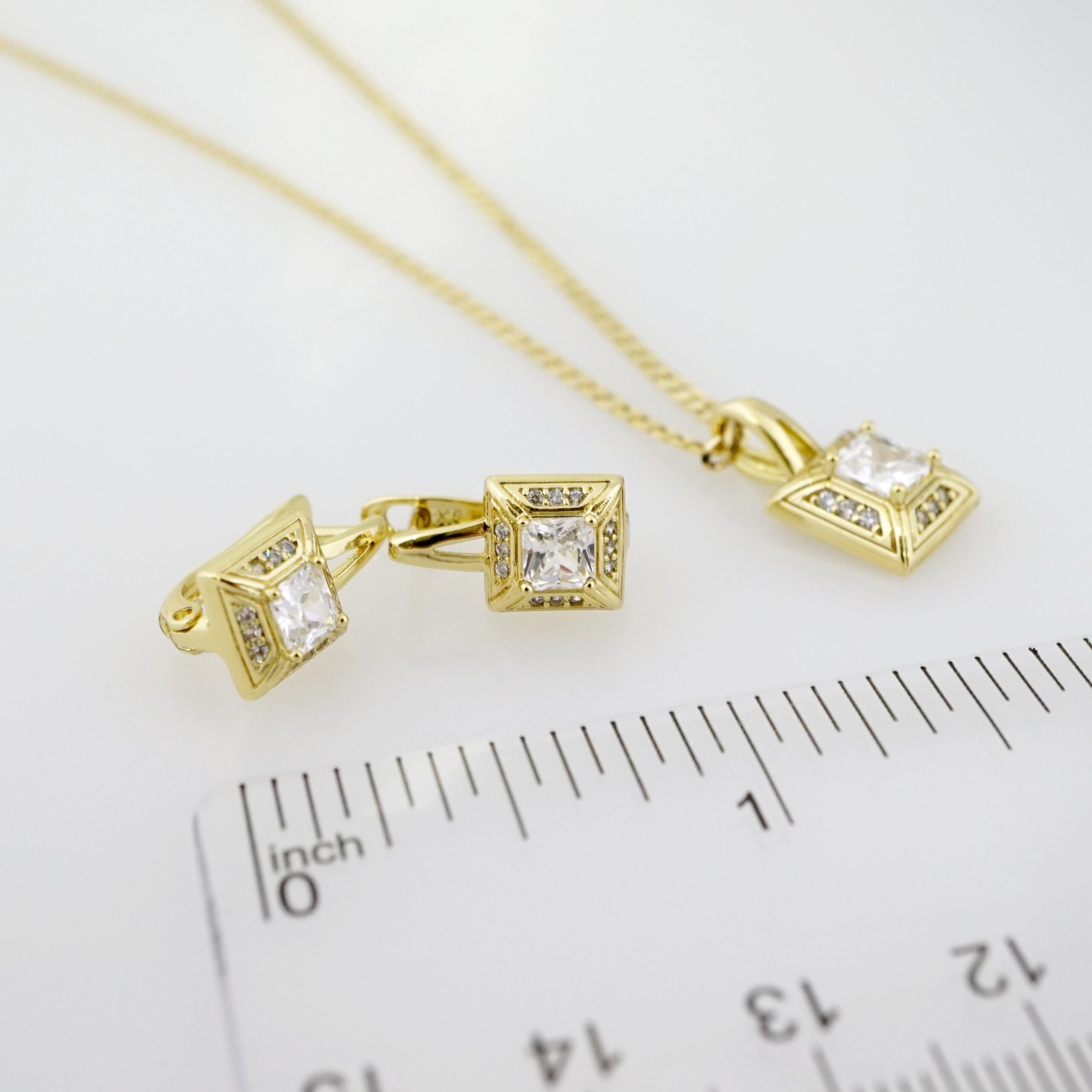 Set de Acero Inoxidable Bañado en Oro 14k - SET072 - Imagen 3