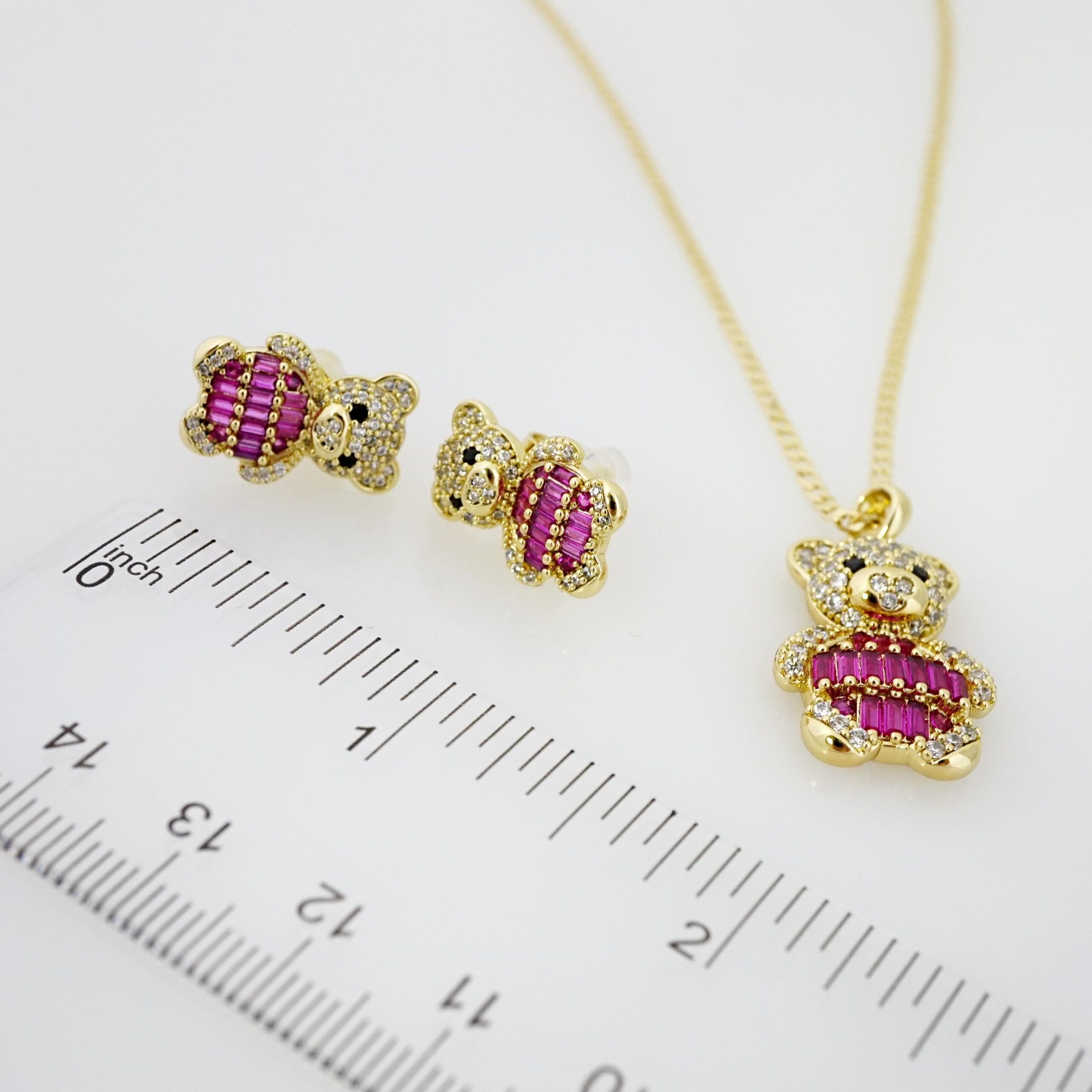 Set de Acero Inoxidable Bañado en Oro 14k - SET052 - Imagen 3