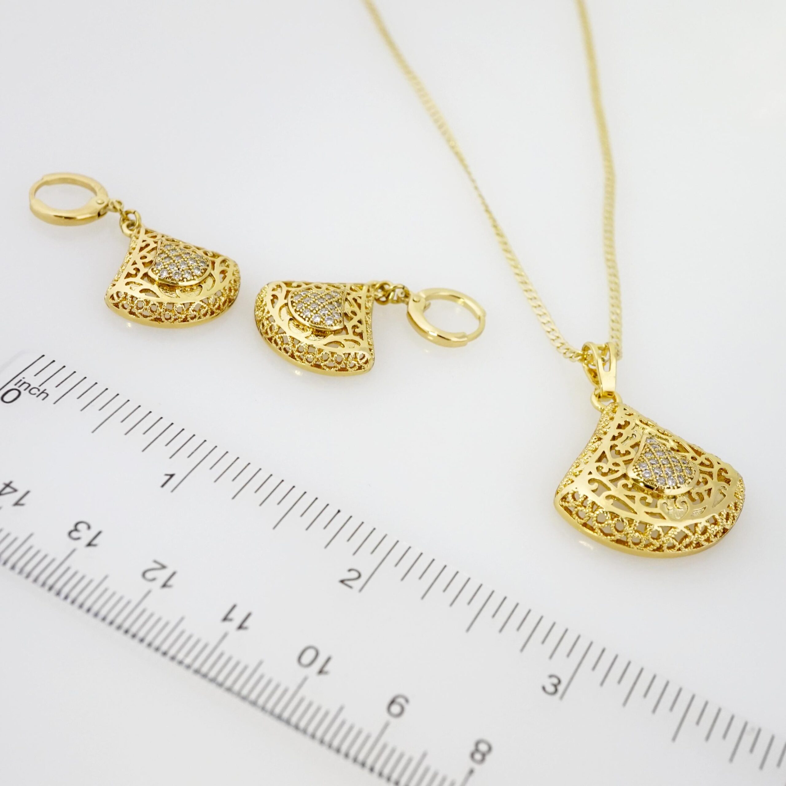 Set de Acero Inoxidable Bañado en Oro 14k - SET070 - Imagen 3