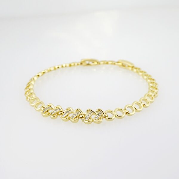 Brazalete de Acero Bañada en Oro 14k - BR0027