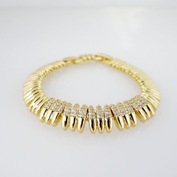 Brazalete de Acero Bañada en Oro 14k - BR0034