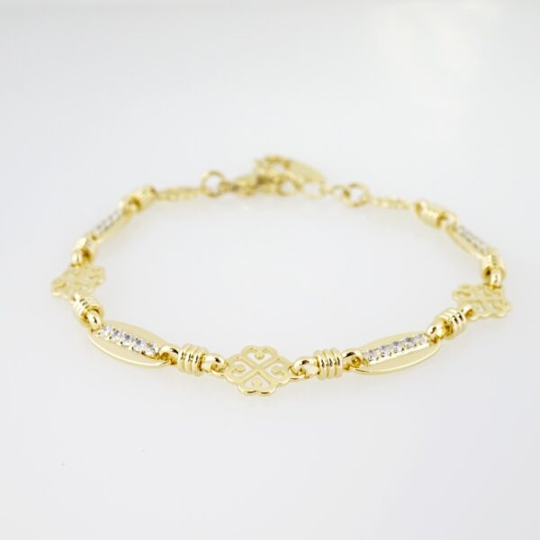Brazalete de Acero Bañada en Oro 14k - BR0035