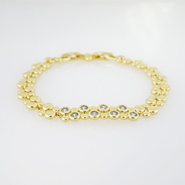 Brazalete de Acero Bañada en Oro 14k - BR0036