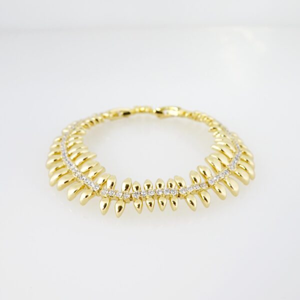 Brazalete de Acero Bañada en Oro 14k - BR0039