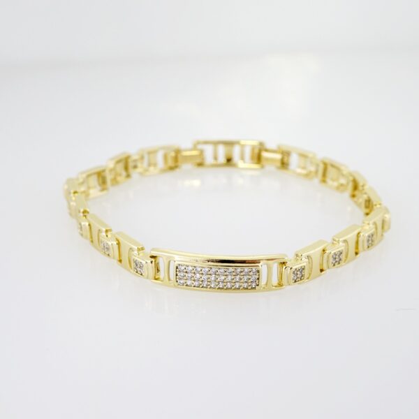 Brazalete de Acero Bañada en Oro 14k - BR0040