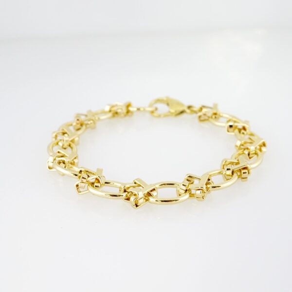 Brazalete de Acero Bañada en Oro 14k - BR0041