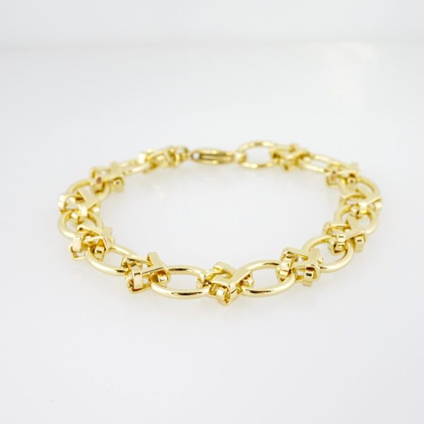 Brazalete de Acero Bañada en Oro 14k - BR0043